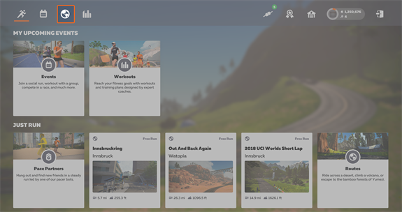 Seleccionar icono rutas en pantalla de inicio